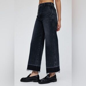 Moussy Black Wide Leg Jeans